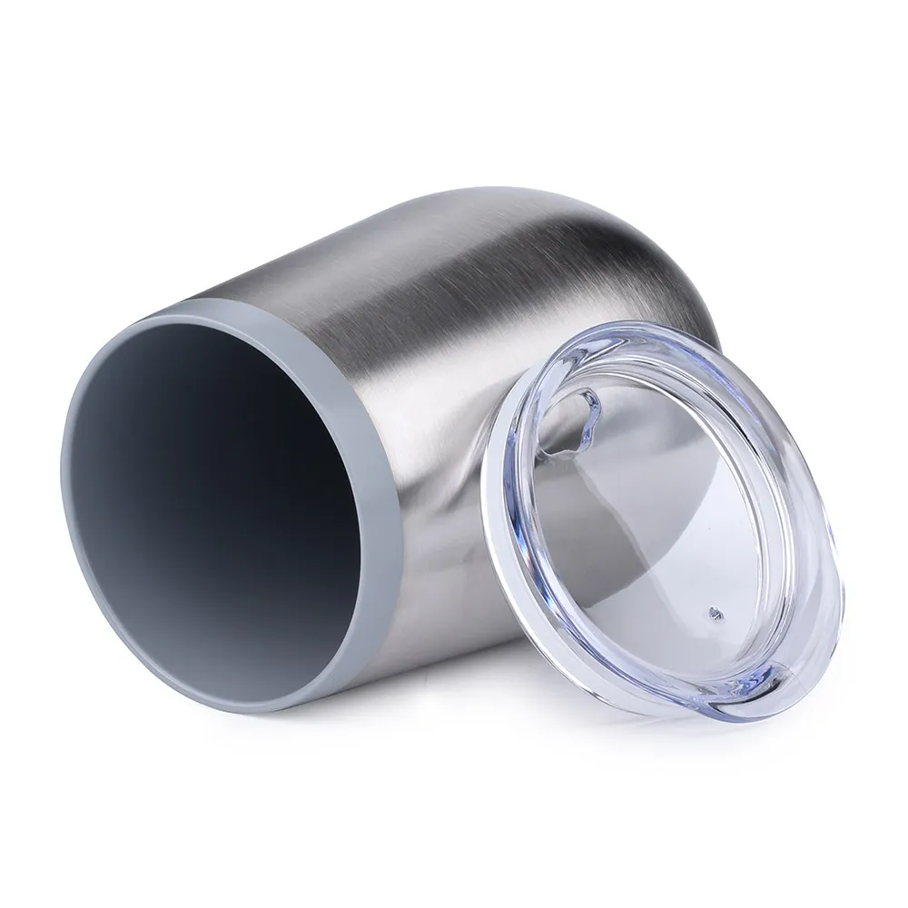 A ceramic-coated stainless steel wine mug